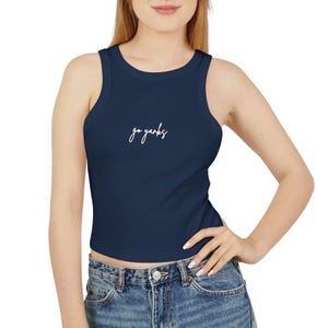 New York Yankees Women&#39;s Racer Tank Top, Go Yanks Summer Tank, NY Fans Casual Wear, Perfect Gift for Her, New York Yankees Lovers Tee