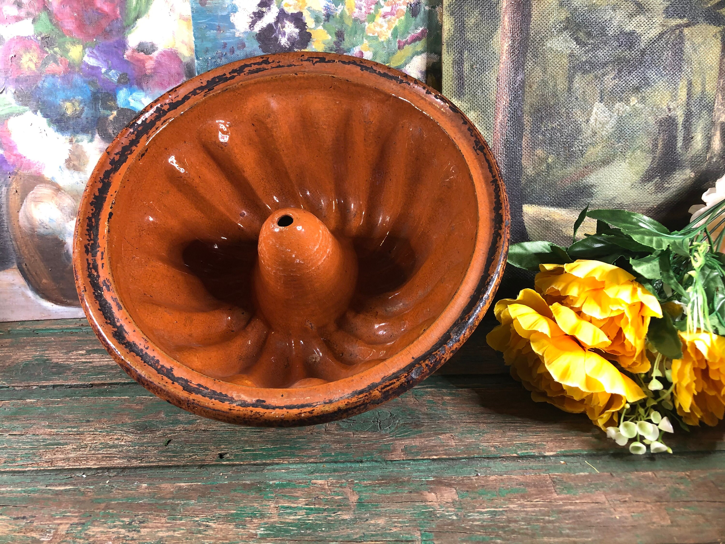 Moule à Kougloff en Terre Cuite, Moule Brioche Ancienne, Kougelhopf