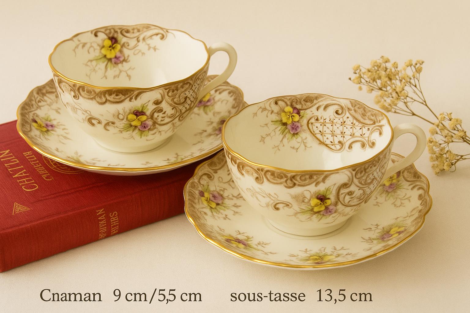 ヴィンテージ チャップマン イングリッシュ ティーカップセット – 磁器