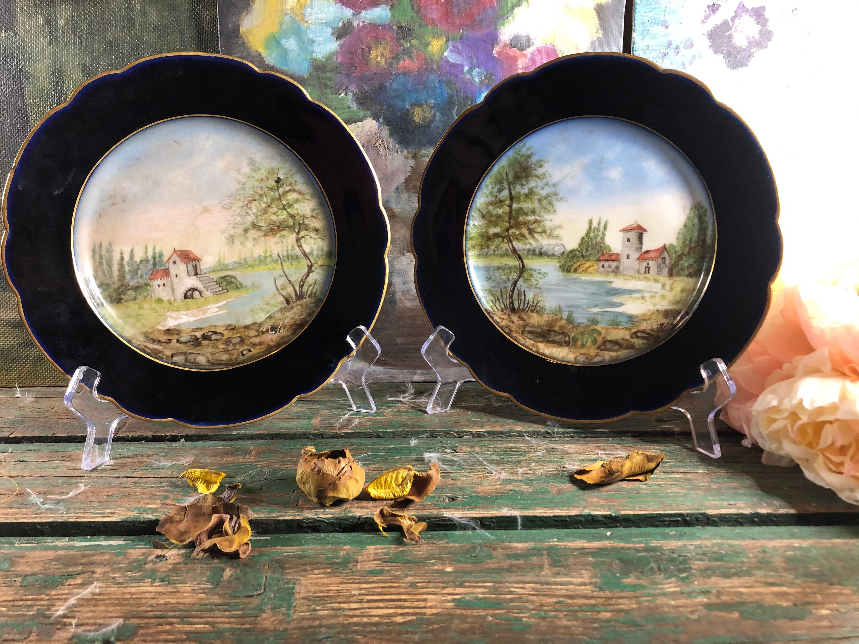 Ensemble de 2 Assiettes Décoratives Limoges