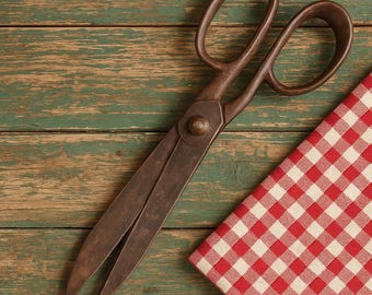 アンティーク 大きい ハサミ アンティークの大型鉄製ハサミ – 19世紀の裁縫道具/仕立て道具 - Etsy 日本