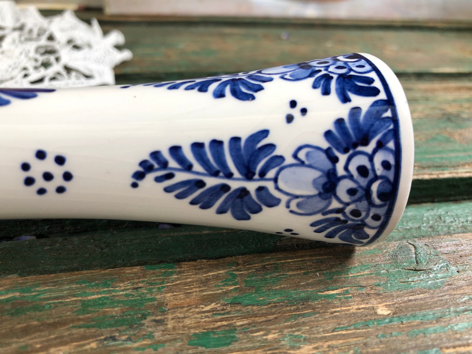 Vintage Delft Blue Bud Vase – Hand-painted Dutch Floral Ceramic - Etsy