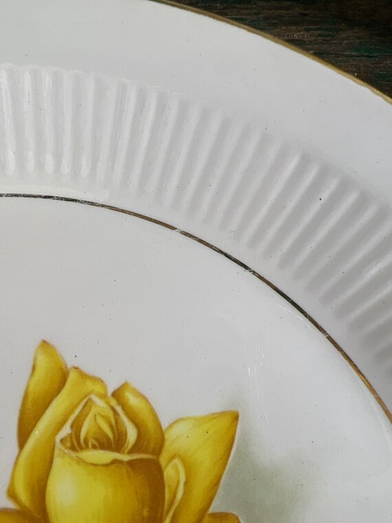 6 assiettes creuses ocre vintage