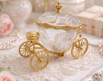 FRANKLIN MINT ドゥルー　【エレガントプリンセス】　黄袋 Rare Franklin Mint Cinderella Magic Coach – Gilded Glass Carriage