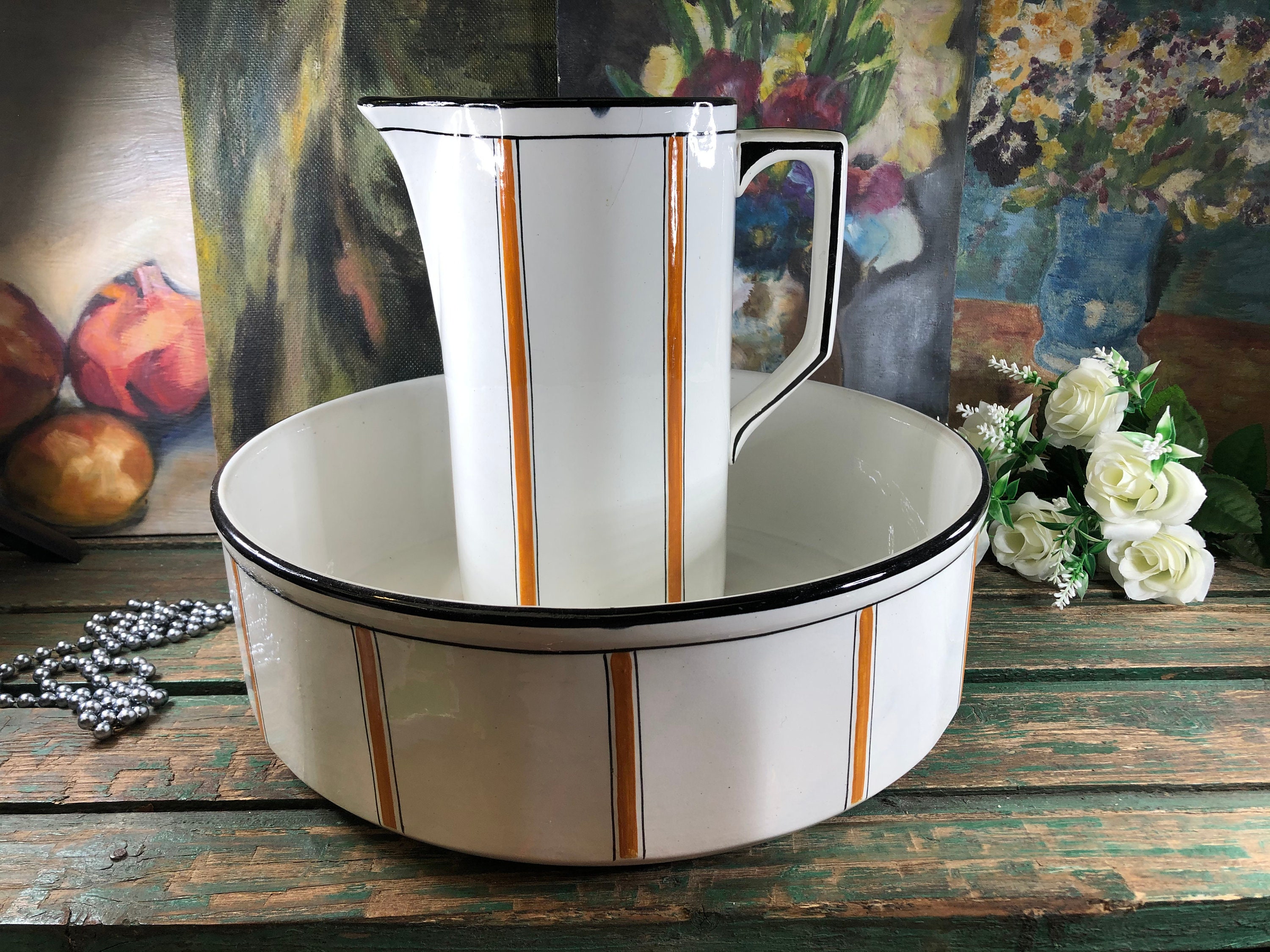 Ancien Ensemble de Toilette Moulin Des Loups