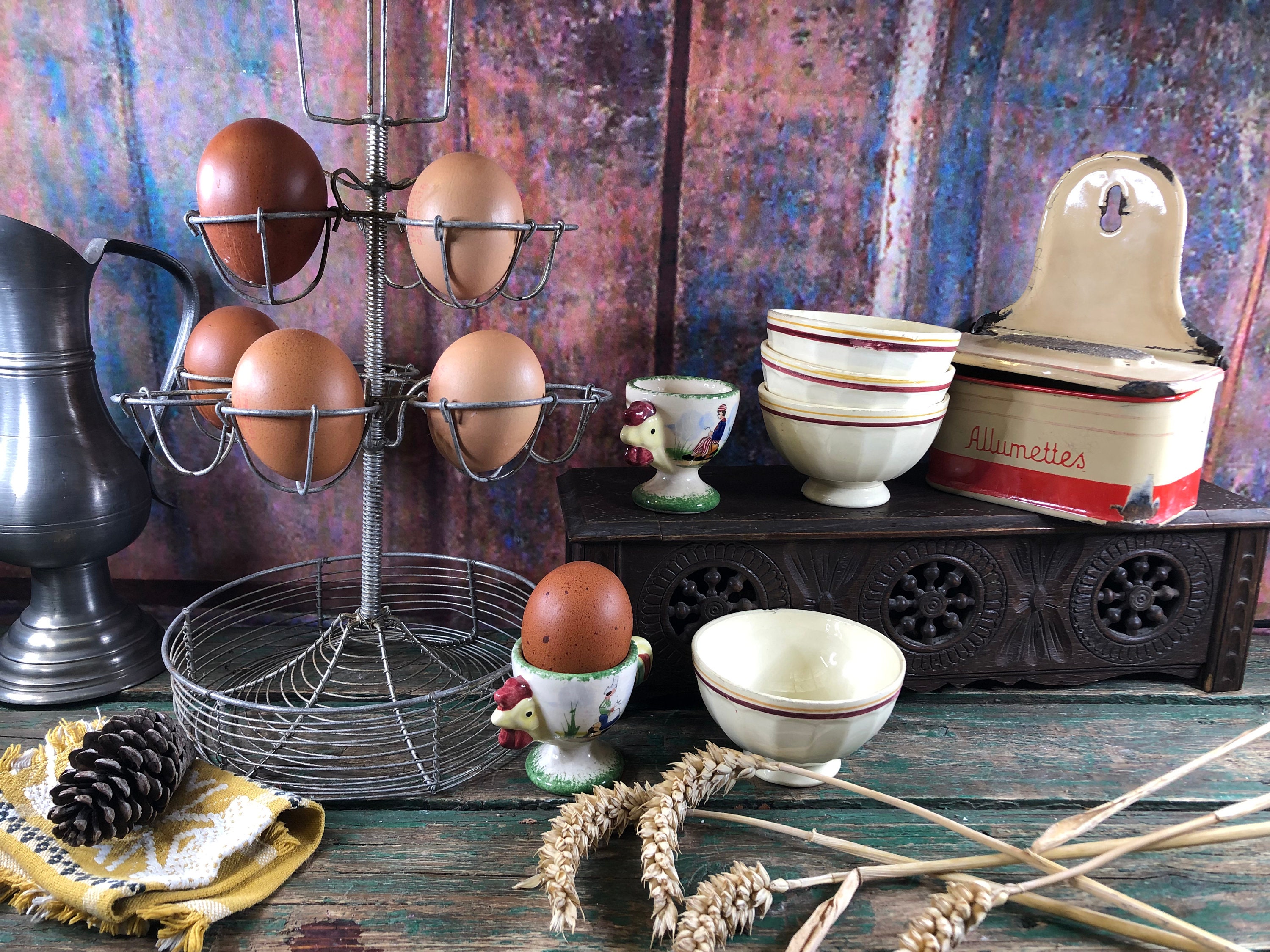 Présentoir à Oeuf de Bistrot Porte Vintage