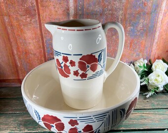 ANCIENNE CUVETTE/VASQUE DE Toilette Faïence K&G Lunéville modèle SALAMMBOO enBE EUR 23,00