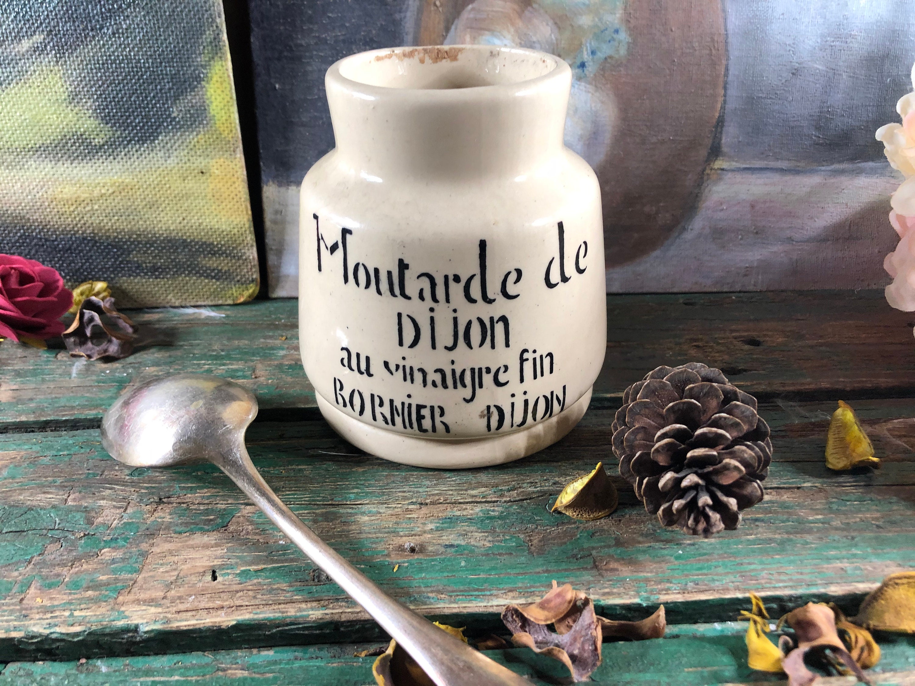 Ancien Pot à Moutarde Dijon Bornier