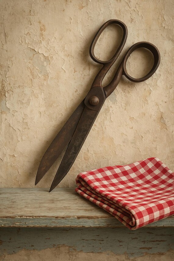 アンティークの大型鉄製ハサミ – 19世紀の裁縫道具/仕立て道具 - Etsy 日本