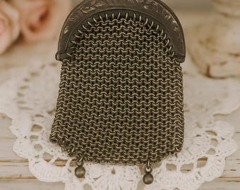 フランス製ヴィンテージ 0.800 スターリングシルバー チェーンメール