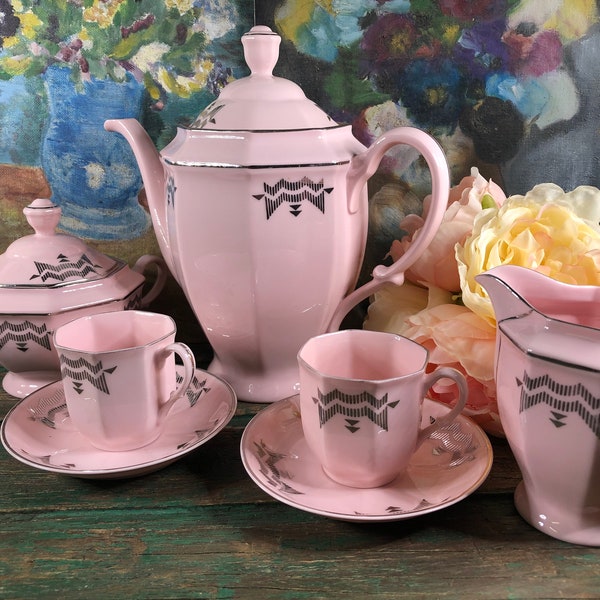 Pink Tea Set Etsy