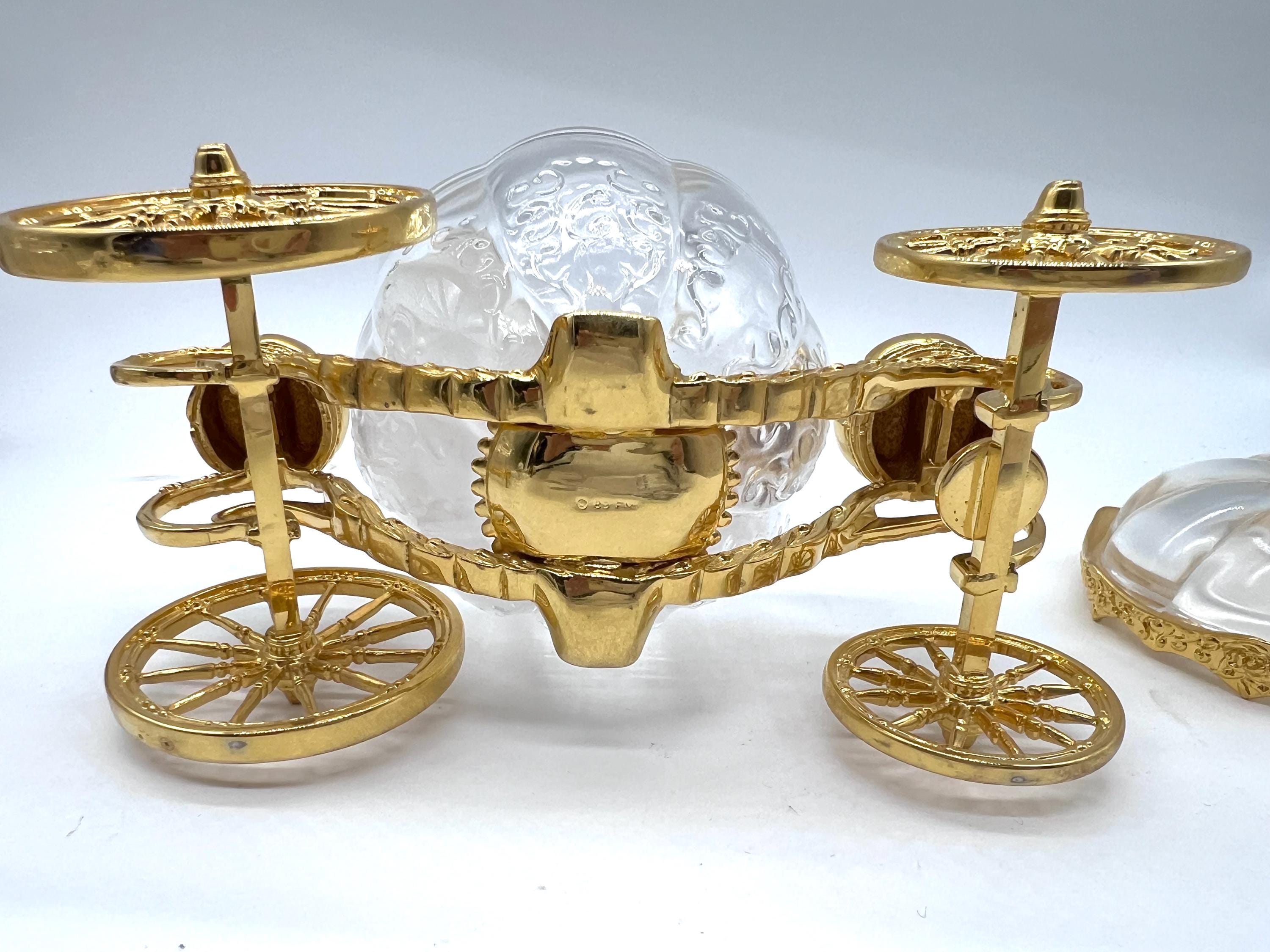 Rare Franklin Mint Cinderella Magic Coach – Gilded Glass Carriage