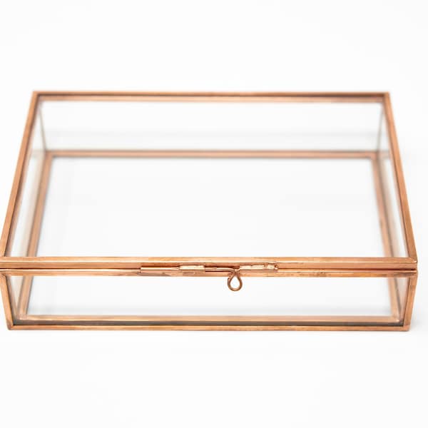 Rose Gold | Glass Photo Box | Photographer Box | 4 x 6 | 5 x 7 | 8 x 10