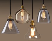 Industrial Antique Hanging Lamp Pendant Light Ceiling Glass Lamp Shade Chandelier Loft Bar Cafe Light Premium Classical Style Lamp