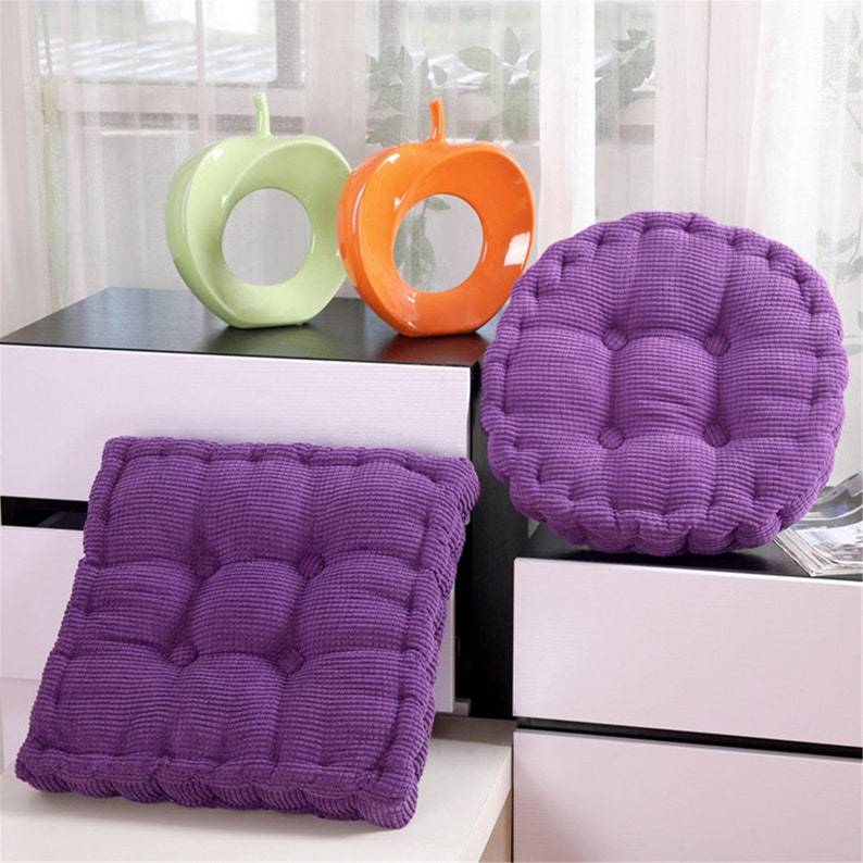 Chair Cushion Pad 3 Thick Corduroy Seat Round/Square Etsy