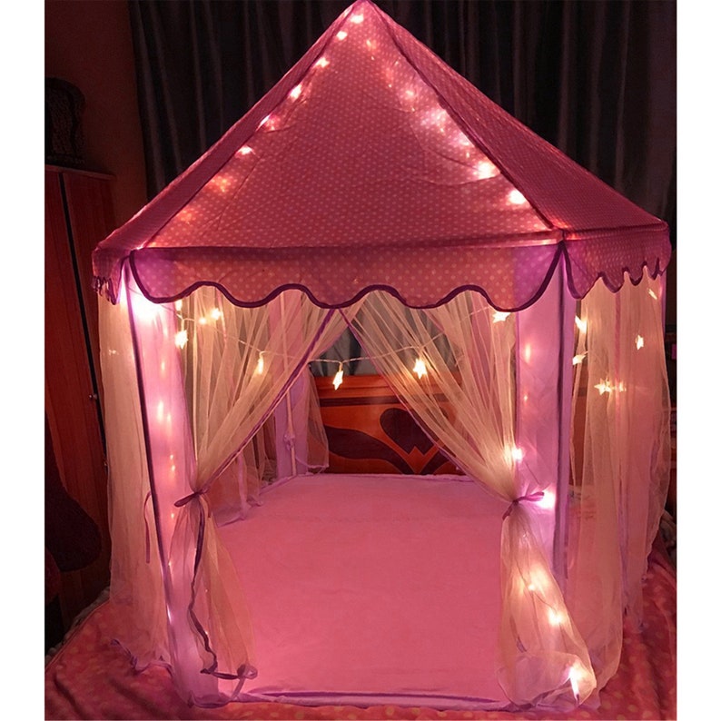 Pink Princess Castle Girls Kids Play Tent Playhouse Rug & Etsy