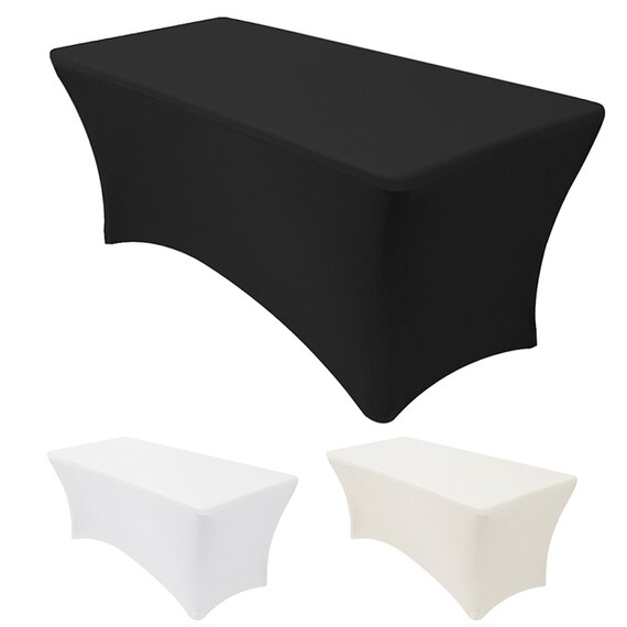 4 6 8ft Stretch Spandex Fitted Table Cover Tablecloth Banquet Etsy