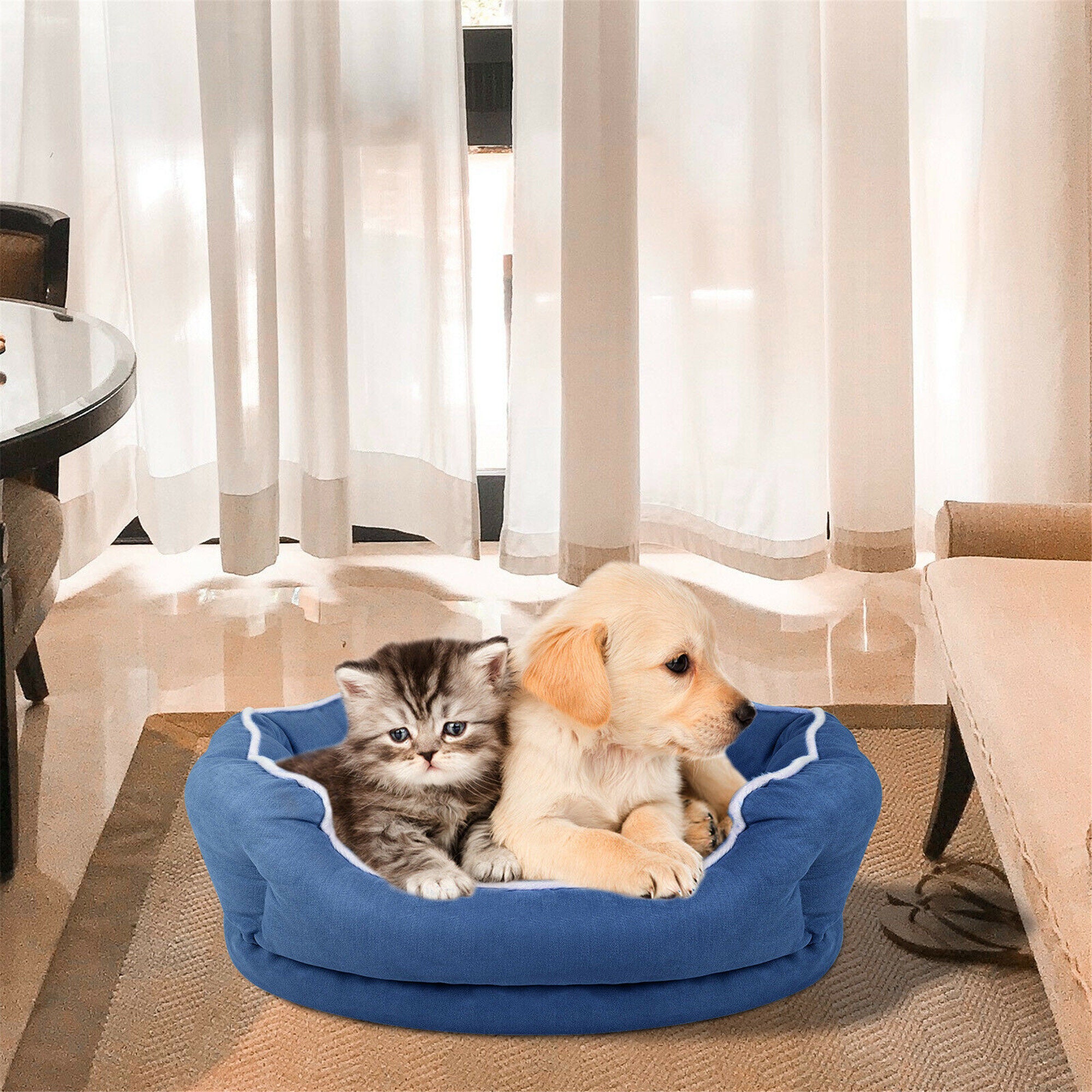 Memory Foam Pet Bed Dog Cat Bed House Puppy Lounge Removable Etsy