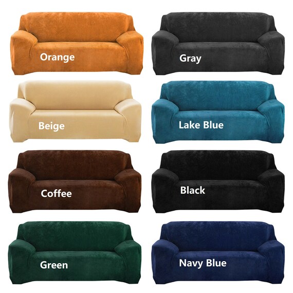 1/2/3/4 Seater Velvet Stretch Sofa Covers Chair Slipcover Etsy