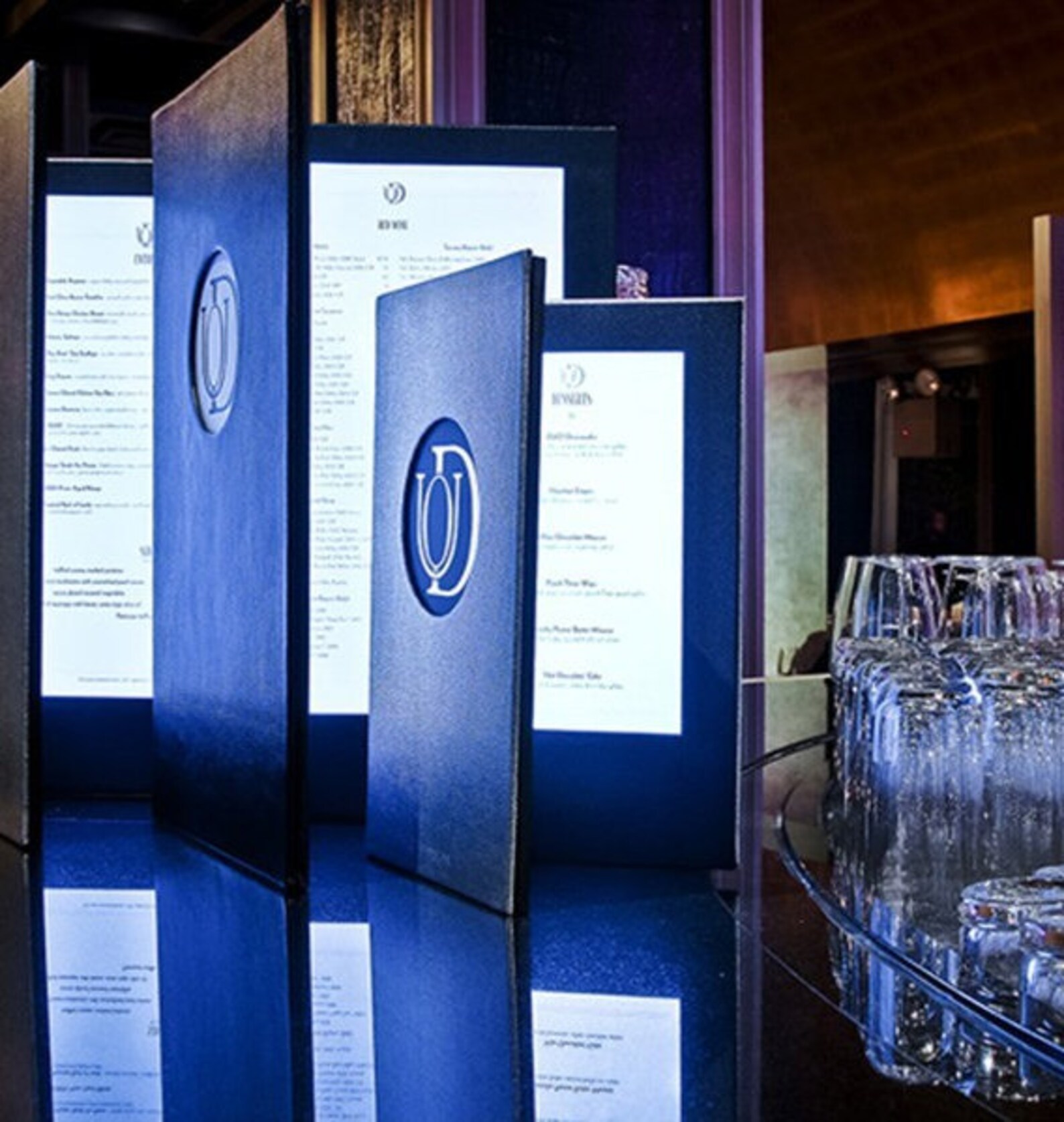 LED Double sided backlit menu light up menus restaurant menus Etsy