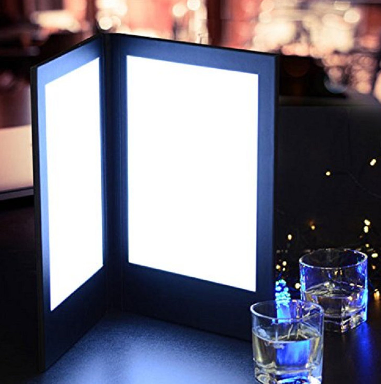LED Double sided backlit menu light up menus restaurant menus Etsy
