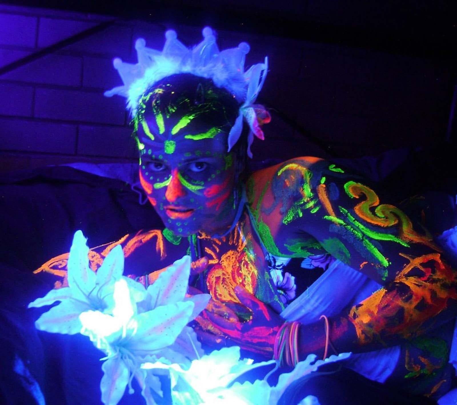 UV black light body paint neon fluorescent glow airbrush party Etsy
