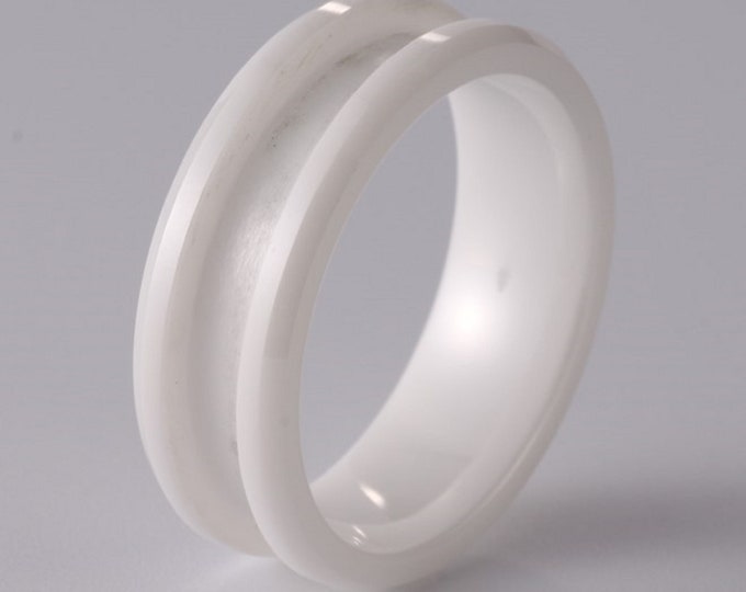 NEW!!! White Ceramic Ring Blanks 8mm!