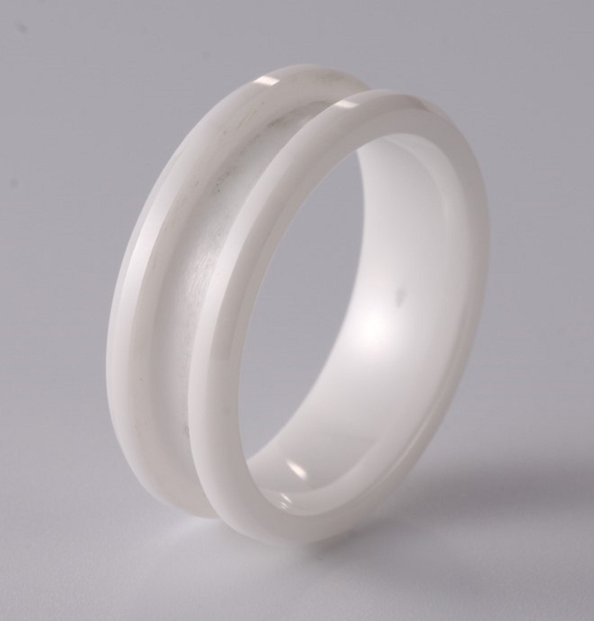 NEW!!! White Ceramic Ring Blanks 8mm!