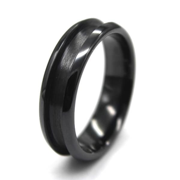 NEW!!! Black Ceramic Ring Blanks 6mm!