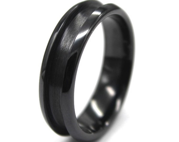 NEW!!! Black Ceramic Ring Blanks 6mm!