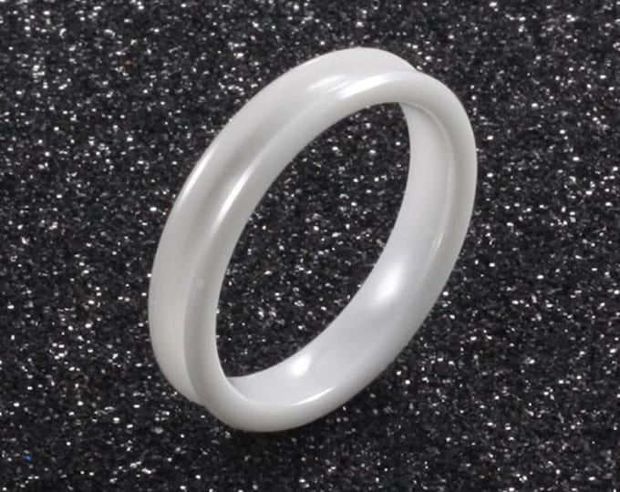 NEW!!! White Ceramic Ring Blanks 6mm!
