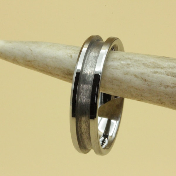 Tungsten 1-Piece Ring Blanks (6mm wide, 3mm channel) Beveled Edge