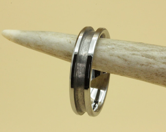 Tungsten 1-Piece Ring Blanks (6mm wide, 3mm channel) Beveled Edge