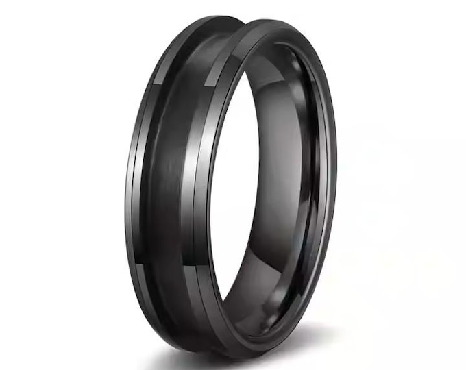 Black Ceramic Ring Blanks 6mm!