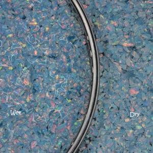 Crushed Synthetic Opal, Fire Turquoise OP 80