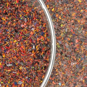Crushed Synthetic Opal, TigersEye OP34
