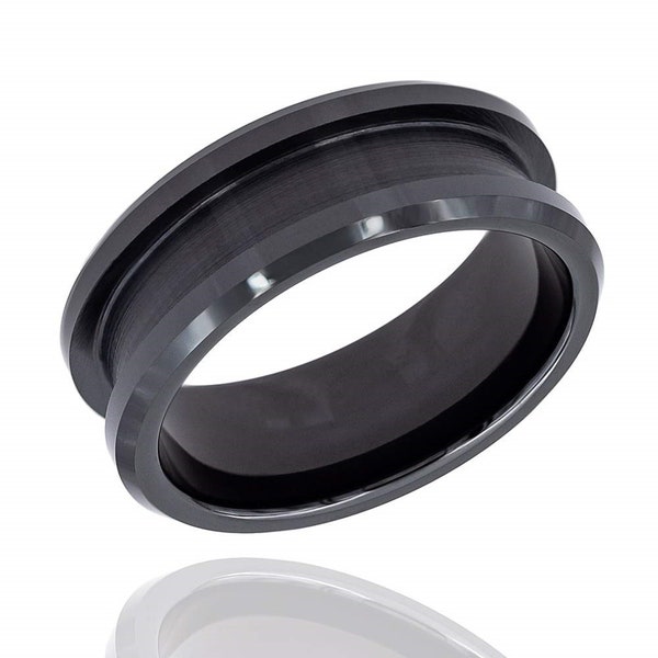 NEW!!! Black Ceramic Ring Blanks 8mm!
