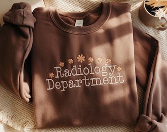 Radiology Department Embroidered Sweatshirt, Rad Tech Crewneck, Technologist Clothing, Radiology Graduation Gift, Healthcare Appreciation