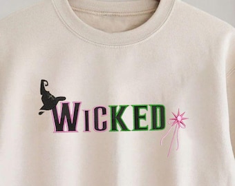 Wicked Embroidered Sweatshirt: A New Musical, Witch Design