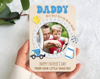 Father's Day Fridge Photo Magnet, Dad Photo Frame, Gift for Dad, Gift for Grandpa, Father's Day Picture Frame, Father's Day Gift