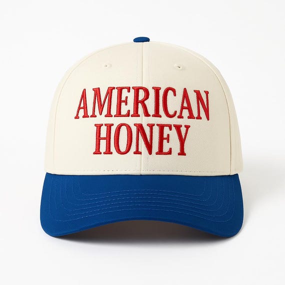 American Honey Embroidered Hat: Patriotic USA Trucker Cap - Etsy display picture 2