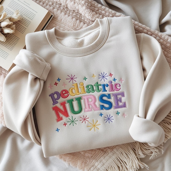 Pediatric Nurse Embroidered Sweatshirt, Future Peds Nurse Crewneck