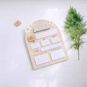 Personalized Daisy First/last Day of School Sign, Dry-erase Custom Sign ...