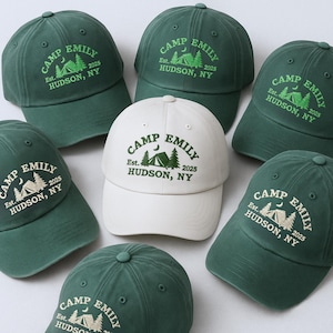 Embroidered Camp Bachelorette Hat: Personalized Bridal Party Baseball Cap