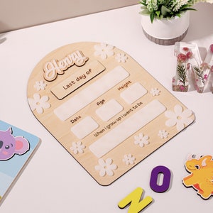 Personalized Daisy First/last Day of School Sign, Dry-erase Custom Sign ...