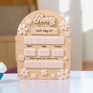 Personalized Daisy First/last Day of School Sign, Dry-erase Custom Sign ...