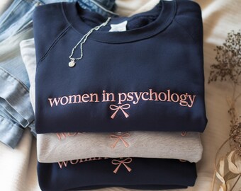 Psychology Major Embroidered Sweatshirt: Funny Psych Student Gift
