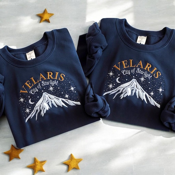 Velaris Embroidered Sweatshirt: City of Starlight, Night Court Shirt