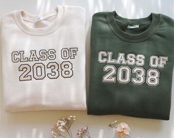 Embroidered "Class of 2038" Shirt: First Day of School Tee