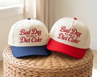 Diet Coke Embroidered Trucker Hat: Trendy Soda Lover Gift